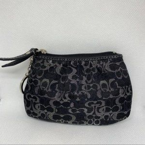 Coach Small Signature Cs’ Coin Purse & Key Ring